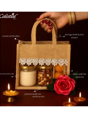 Celestial Festive Indulgence Jute Hamper