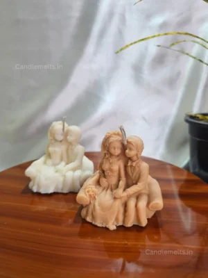 Bride & Groom Sculpture Candle