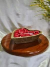 Wooden Heart Bowl Candle