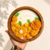 Marigold Bloom | 7" Wooden Bowl