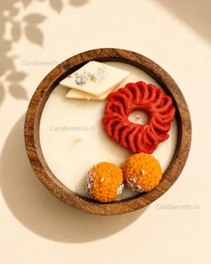Festive Mithai Bowl | 7" Wooden Bowl
