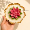 Lotus Floral Candle | 5.5" Metal Urli